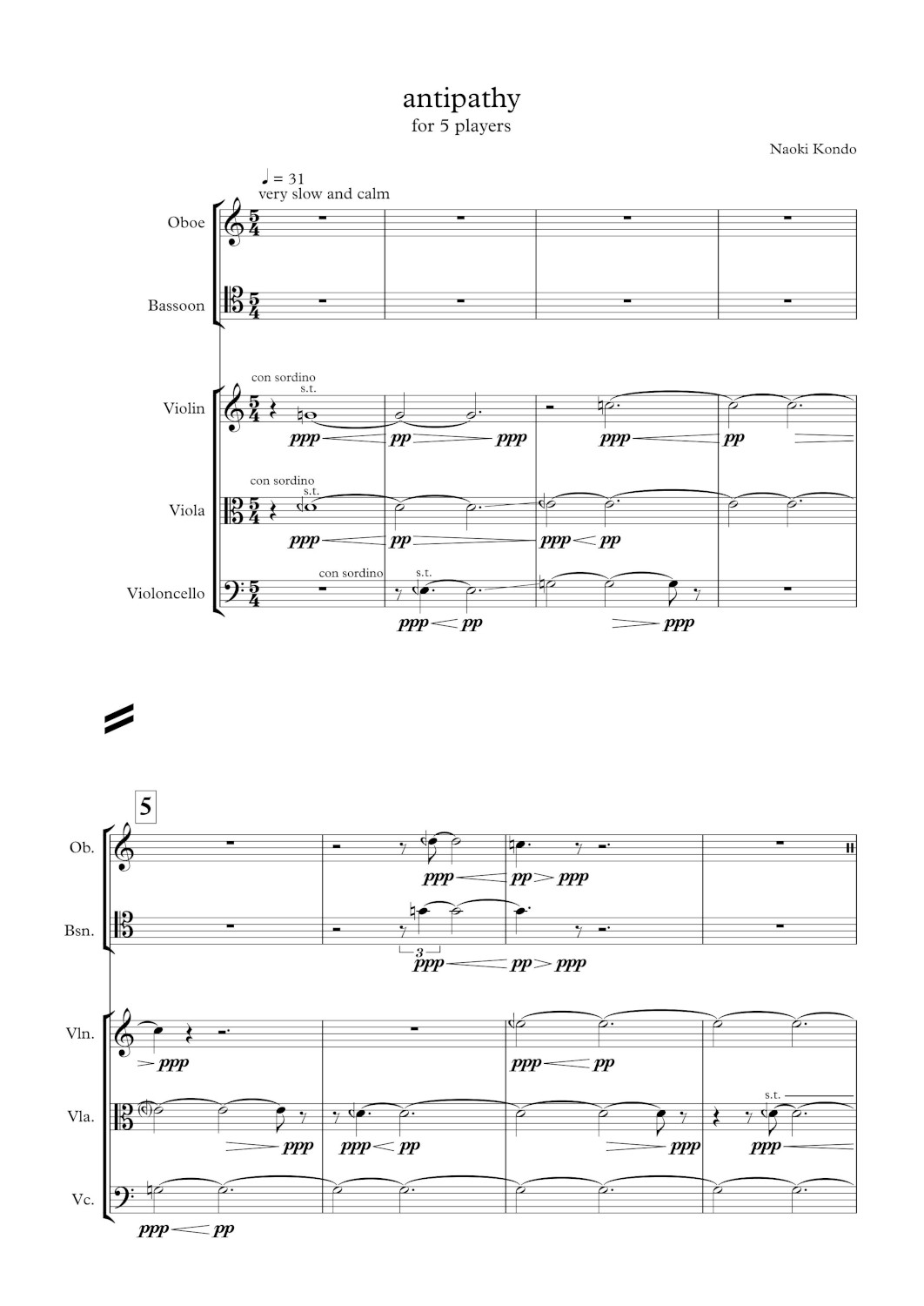 page 1 of score
