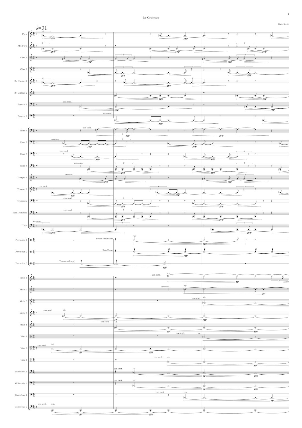 page 1 of score