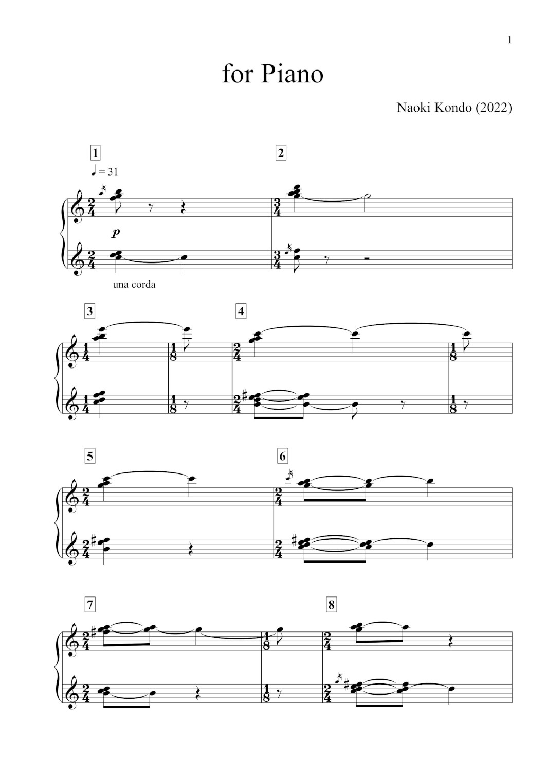 page 1 of score