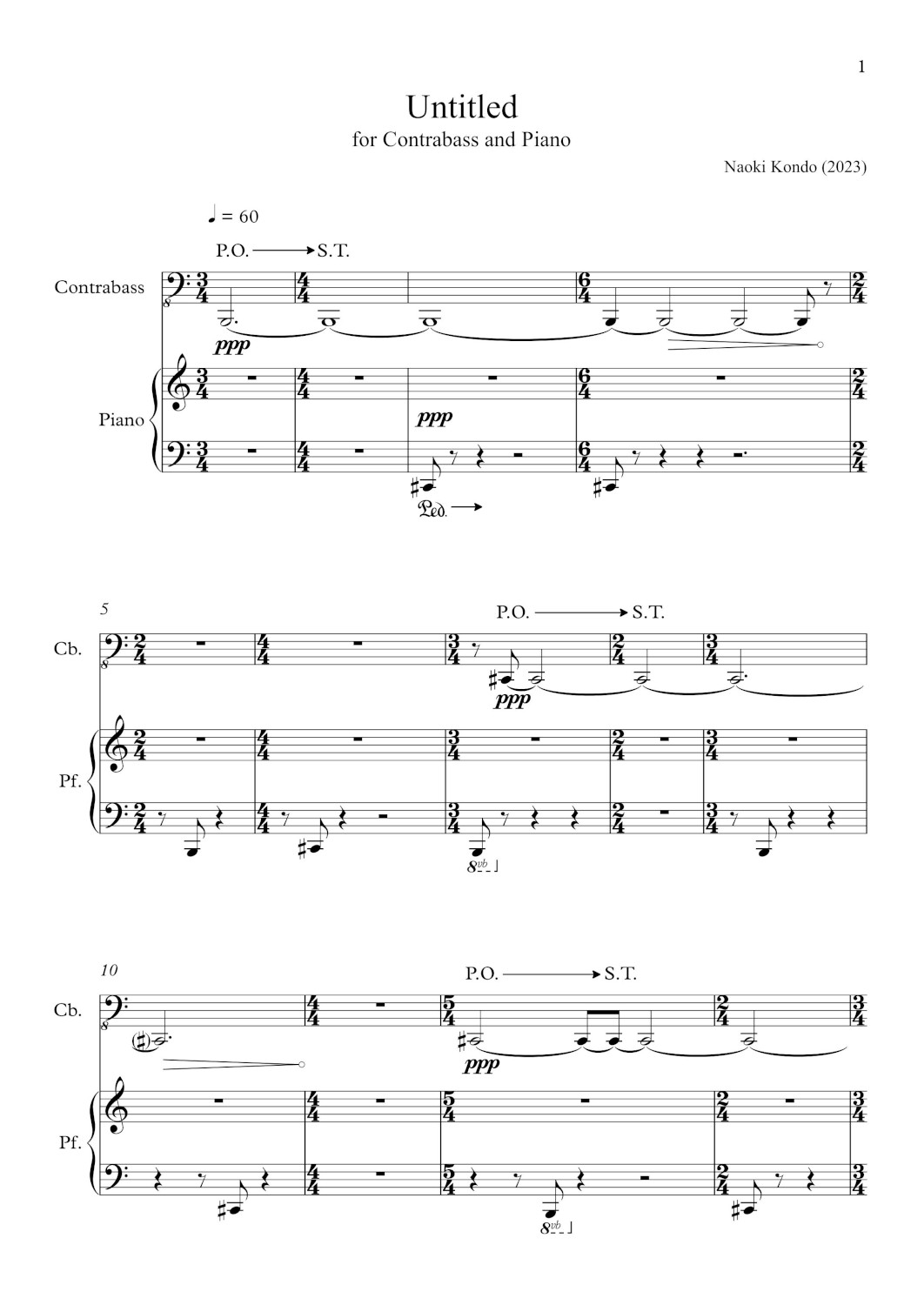 page 1 of score